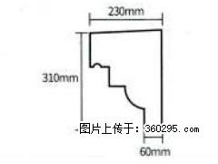 产品分解图型 - 檐口线，型号：SX311-YK-3，规格：230x310mm(3) - 宿州三象EPS建材 suzhou.sx311.cc